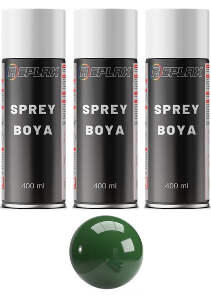 3 Adet Ral 6002 Çit Açık Yeşili Sprey Boya 400 ml
