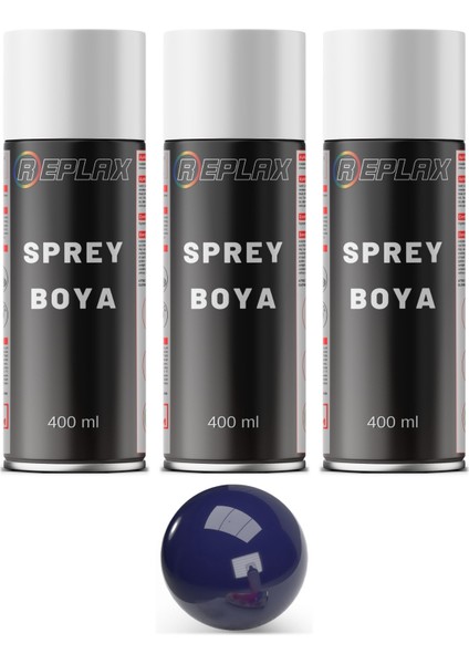 3 Adet Ral 5002 Lacivert Sprey Boya 400 ml