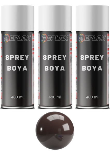 3 Adet Ral 8017 Çikolata Kahverengi Sprey Boya 400 ml