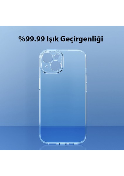 Simple Case iPhone 14 Plus 6.7 Kamera Korumalı Ince Silikon Şeffaf Kılıf