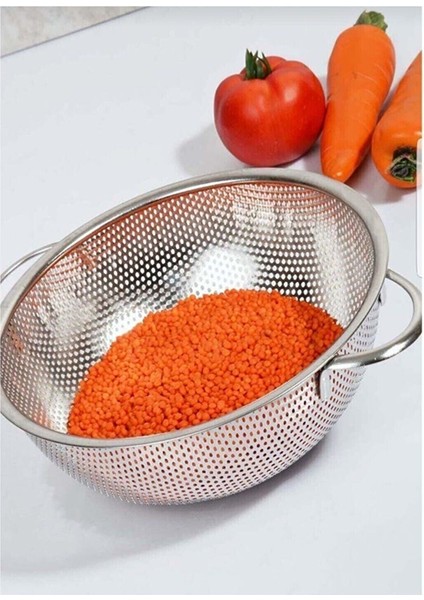 Paslanmaz Çelik Makarna Süzgeçi 26 cm - Yemek Hazırlık