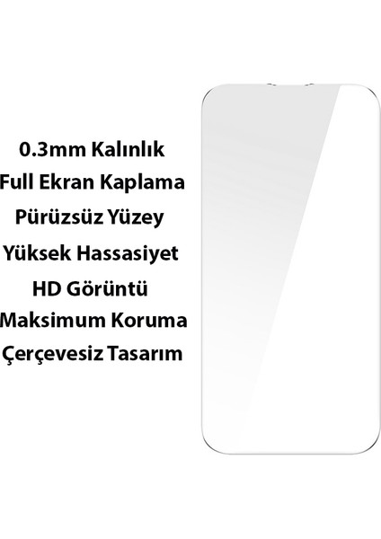 Superceramic Series iPhone 14 6.1 Koruyucu Cam Kılıf + Full Tempered Ekran Koruyucu Set