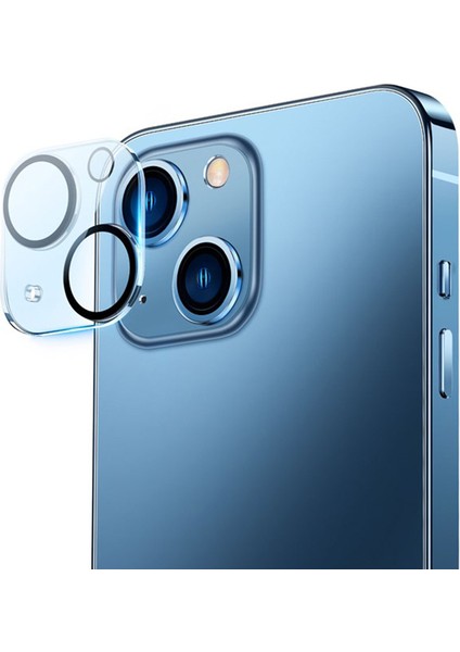 iPhone 14-14 Plus ile Uyumlu 0.3mm Full Tempered Kamera Lens Koruma Camı 2 Adet Set