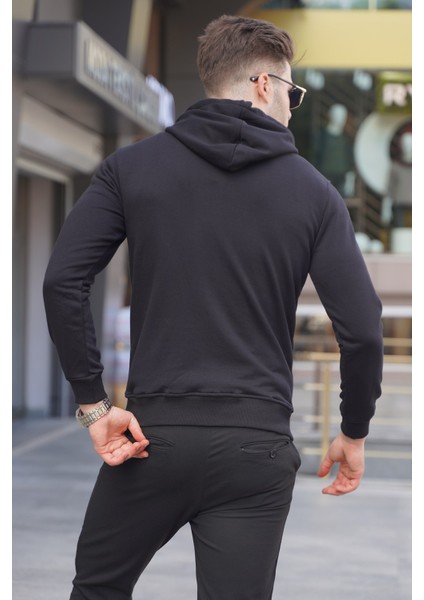 Siyah Kapüşonlu Sweatshirt 5289