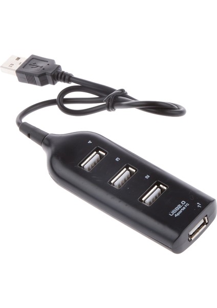 Mini 4 Bağlantı Noktası USB Hub 2.0 Splitter Adaptör Kablo Bağlantısı Hızlı Şanzıman (Yurt Dışından)