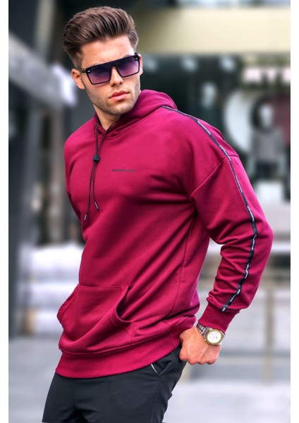 Bordo Kapüşonlu Sweatshirt 4721