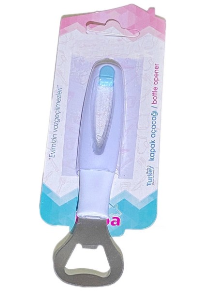 Açık Gri Plastik Saplı Kapak Açacağı