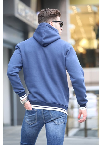 Lacivert Nakışlı Kapüşonlu Sweatshirt 6012 fiyatları