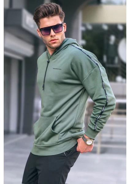 Haki Kapüşonlu Sweatshirt 4721