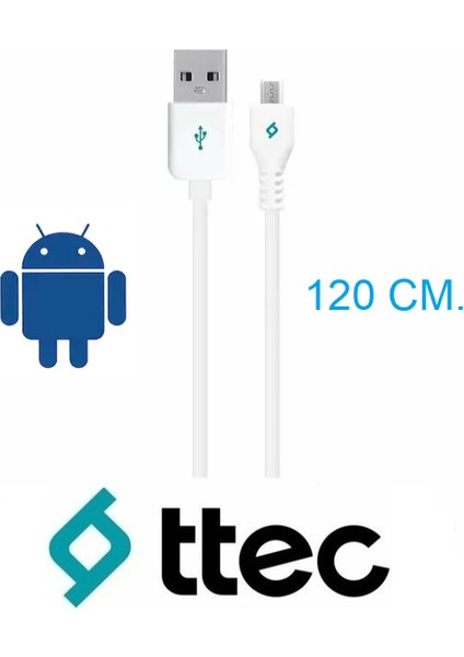 Ttec Micro-Usb 2A 120 cm Android Kopmaz Hızlı Şarj ve Senkronizasyon Kablosu modelleri