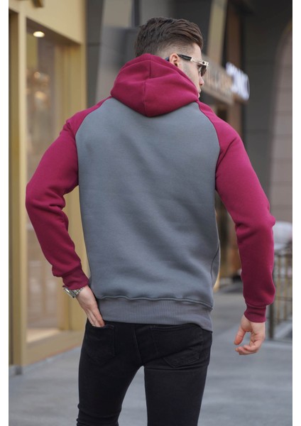 Füme Nakışlı Kapüşonlu Sweatshirt 6011 fiyatları