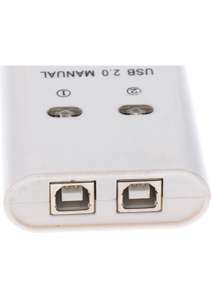 USB 2.0 Manuel Paylaşım Anahtarı Kvm Seçici Pc White Için Port Hub (Yurt Dışından)