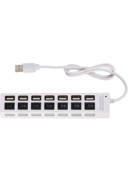 USB Usb2.0 Multi Hub Splitter Adaptör LED Pc Dizüstü Bilgisayar Beyaz Için Yüksek Hız (Yurt Dışından)