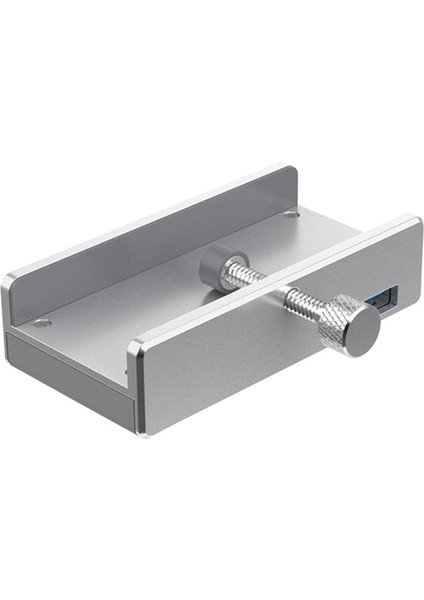 Taşınabilir Alüminyum 4 Bağlantı Noktası USB 3.0 Hub Ayrıştırıcı Klips Tipi Bilgisayar Dizüstü Bilgisayar (Yurt Dışından)