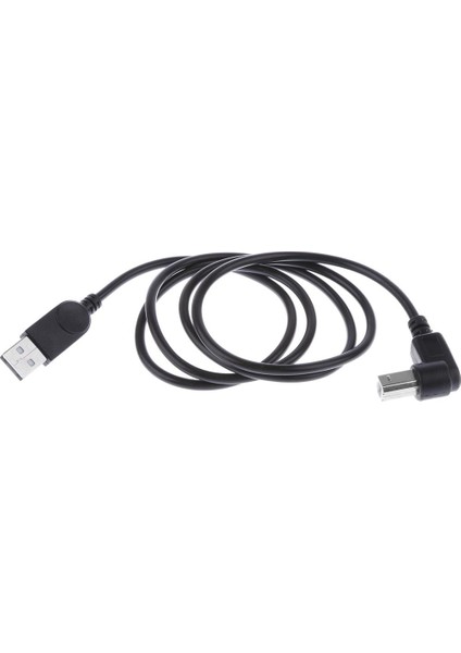 Usb2.0 Erkek -B Tip 90 ° Aşağı Açı Adaptör Şarj Kablo Kablosu Kablosu (Yurt Dışından)