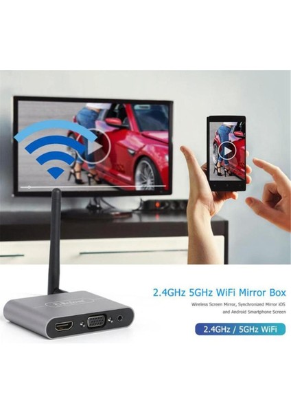 Hdmı Wifi Ekran Adaptörü Alıcı Ekran Paylaşımı Akıllı Telefon Döküm Için Tv'ye (Yurt Dışından)