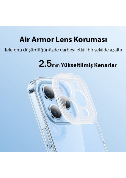 Illusion Series iPhone 14 Pro Max 6.7 Silikon Kılıf + Tempered Ekran Koruyucu + 4x Kamera Kor