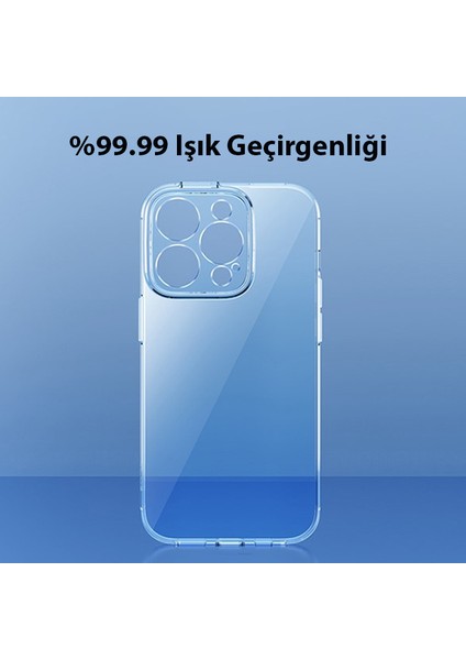 Simple Case iPhone 14 Pro Max 6.7 Kamera Korumalı Ince Silikon Şeffaf Kılıf