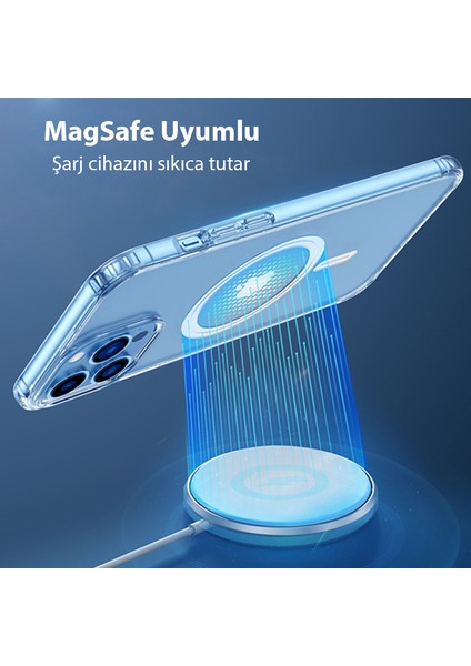 Clin Mag Series iPhone 12 Pro Max 6.7 Magsafe Uyumlu Manyetik Silikon Kılıf