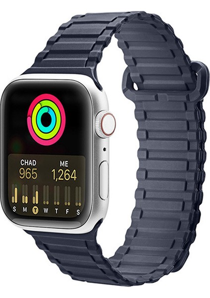 Apple Watch 38/40/41MM Için Manyetik Armor Silikon Kordon Kayış
