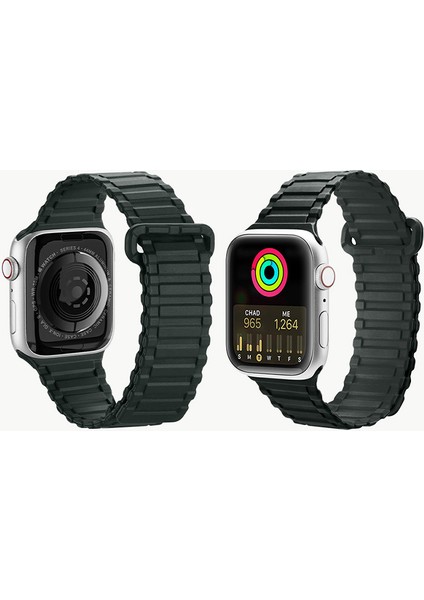Apple Watch 42/44/45MM Için Manyetik Armor Silikon Kordon Kayış fiyatları
