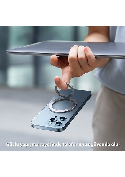 Halo Series Katlanabilir Halkalı Parmak Tutucu Tablet Telefon Standı Halka Telefon Tutucu SUCH000012