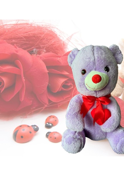 Sevgiliye Özel Hediye - 80 cm Kalp Tutan, Oturan Sevimli Peluş Ayı fiyatları