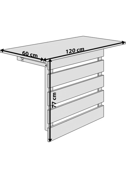 Duvara Monte Katlanabilir Yemek Masası Balkon Masası