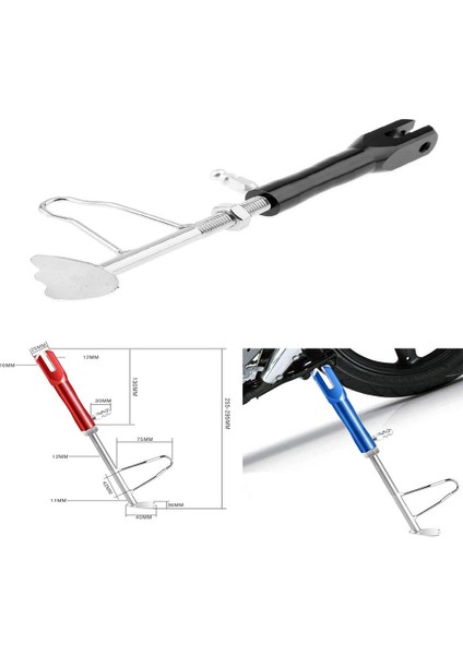 Ayarlanabilir Motosiklet Kickstand Ayak Stand Desteği Siyah (Yurt Dışından)