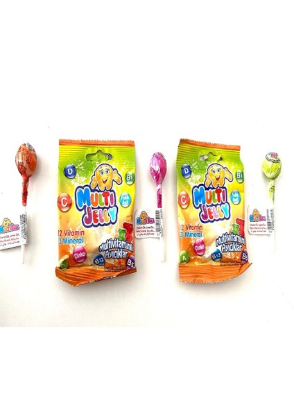 Multiball Multivitaminli Lolipop 3 Adet + Jelibon 2 Adet