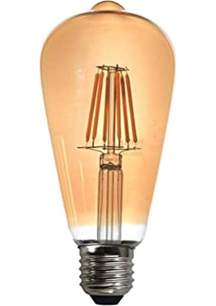 Sylvanıa LED Rustik Ampul Sarı Cam ST64 7W E27 Edison Ampul 725 Lm 2500K