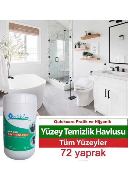 Islak Kova Mendil 72 Adet - Dezenfektanlı , Limon Kokulu