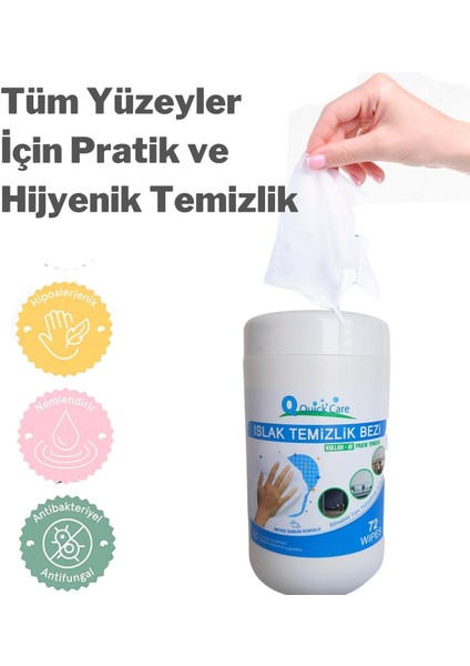 Islak Kova Mendil 72 Adet - Hijyenik, Beyaz Sabun Kokulu fiyatları