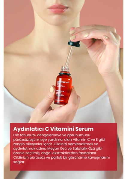 Cosmogenesis Labs Aydınlatıcı Eşitleyici C+E Vitamin Serum 30ML + C Vitamini Maske 50ML Yenileyici Nemlendirici Set