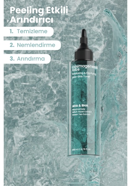 Cosmogenesis Labs & Bakım Seti - Peeling Tonik Serum Temizleyici Nemlendirici