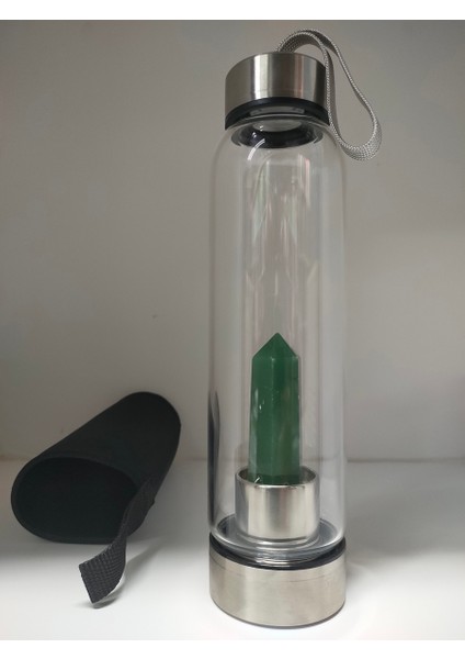 Reiki Aventurin Doğal Taşlı Su Şişesi 550 ml