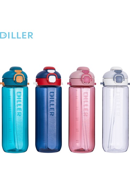 Bee Diller Tritan Pipetli Su Matarası 780ML Pembe