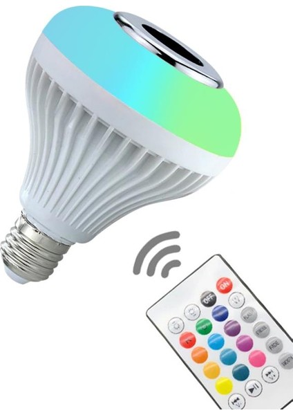 (Kırılabilir) Kumandalı Ampul Şekilli Bluetooth Hoparlör Led Işık