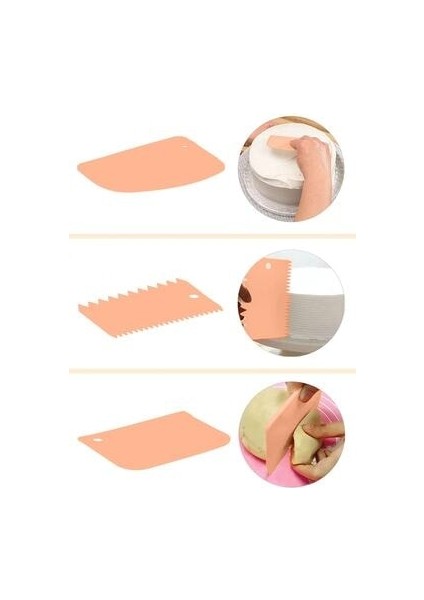 3'lü Hamur Kesici / Kazıyıcı / Dekoratör Set