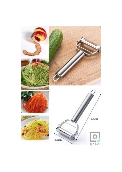 Pratik Paslanmaz Çelik Turbo Jülyen Meyve Sebze Soyucu Kesici Doğrayıcı