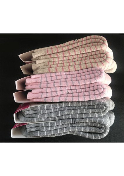 Kız Çocuk Kışlık Termal Kalın Havlu Çorap 6 Adet