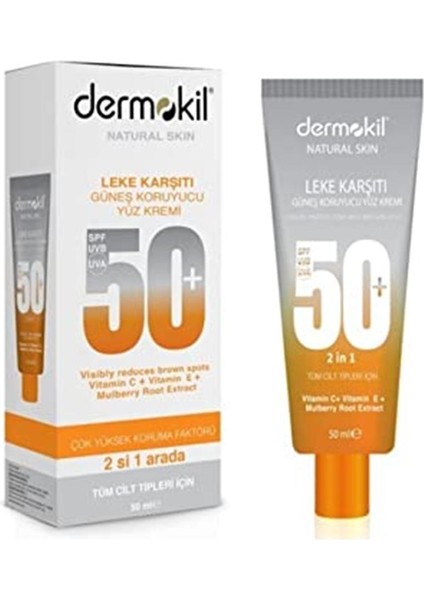 Spf 50+ Leke Karşıtı Güneş Koruyucu Yüz Kremi 50 ml