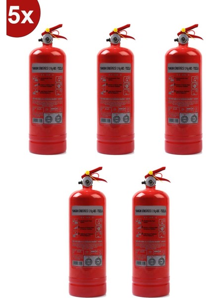 Yangın Tüpü Söndürücü 2kg 5 Li 4 Yıl Garantili 2022 Üretim 2026 Tekrar Dolum