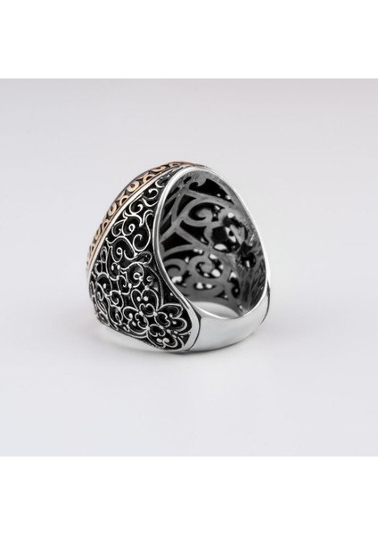 925 Ayar Gümüş Erkek Yüzük Doğal Taşlı Oval Kaplan Gözü Akik Takı modelleri