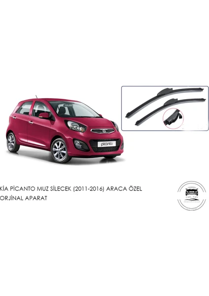 Kia Picanto  Muz Silecek (2011-2016) Araca Özel Orjinal Aparat