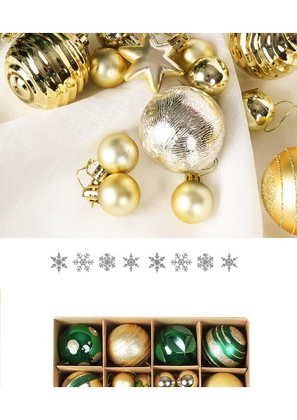 Noel Topu Takım Elbise Noel Ağacı Boyalı Top Kolye Hediye Kutusu (Yurt Dışından)