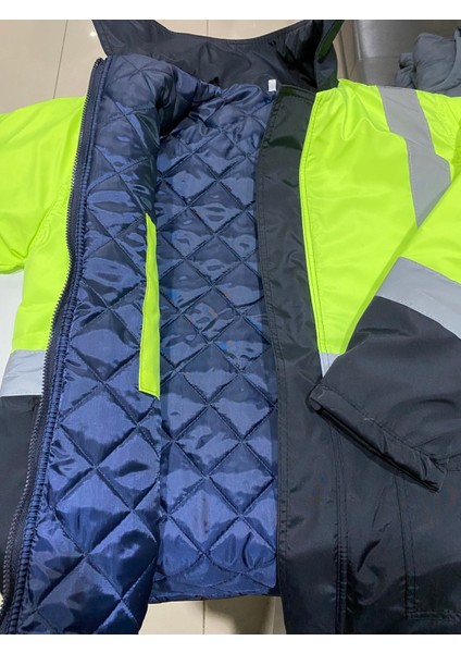Reflektörlü Iş Güvenlik Montu-With Reflector Work Safety Jacket