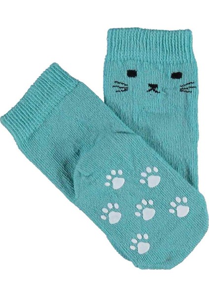 Çocuk Kaydırmaz Tabanlı Çorap Yeşil