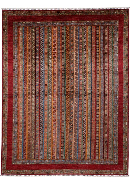 Afgan Orjin Renkli El Dokuma Halı 363X280 ~ 10.16 M2