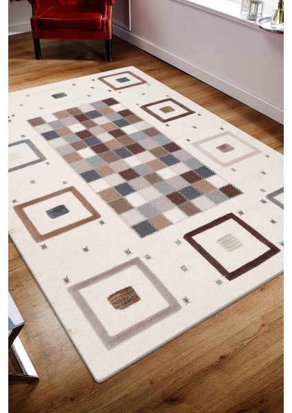 Nepal 3589 Krem 120X180 El Dokuma Kilim ~ 2.16 M2